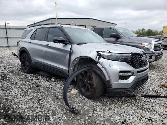 2020 Ford Explorer ST with VIN 1FM5K8GC7LGD16792, listed as a Copart auction lot 53355285 with 47,263 mi miles and Salvage Title. Bid and sale history available at DreamBid. Image 4.