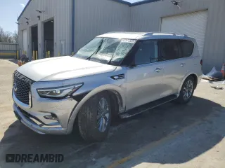 2021 Infiniti QX80 LUXE with VIN JN8AZ2AE0M9271825, listed as a Copart auction lot 47971325 with 86,378 mi miles and Salvage Title. Bid and sale history available at carsss.com. Image 1.