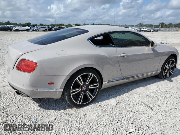 2014 Bentley Continental GT with VIN SCBFT7ZA7EC094358, listed as a Copart auction lot 42711585 with 19,779 mi miles and Salvage Title. Bid and sale history available at DreamBid. Image 3.
