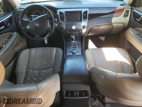 2013 Hyundai Equus Signature with VIN KMHGH4JH5DU058196, listed as a Copart auction lot 87376654 with 120,804 mi miles and Salvage Title. Bid and sale history available at DreamBid. Image 8.