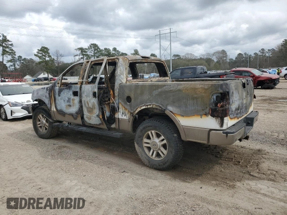 2005 Ford F-150 XLT with VIN 1FTPW14565KD60040, listed as a Copart auction lot 46543595 with 0 mi miles and Salvage Title. Bid and sale history available at carsss.com. Image 2.