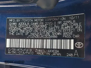 2012 Toyota Prius Two z VIN JTDZN3EUXC3034486, wystawiony jako IAAI lot #42207563 z przebiegiem 197 771 mil mil oraz . Historia ofert i sprzedaży dostępna na DreamBid. Obrazek 9.