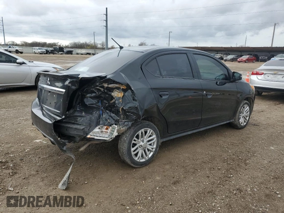 2023 Mitsubishi Mirage SE z VIN ML32FVFJ3PHF06556, wystawiony jako Copart lot #85017264 z przebiegiem 34 585 mil mil oraz Szkoda całkowita • Salvage title. Historia ofert i sprzedaży dostępna na DreamBid. Obrazek 3.
