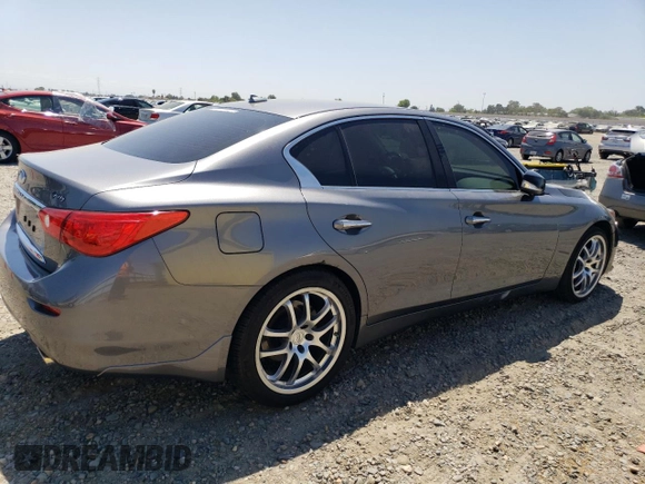 2016 Infiniti Q50 Premium with VIN JN1EV7AP5GM301199, listed as a Copart auction lot 62756045 with 52,580 mi miles and Salvage title. Bid and sale history available at DreamBid. Image 3.