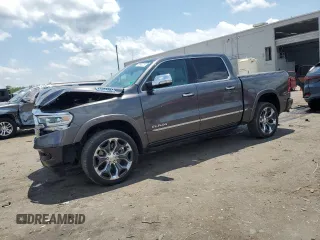 2020 Ram 1500 Limited with VIN 1C6SRFHT3LN194120, listed as a Copart auction lot 63048375 with 65,137 mi miles and Salvage title. Bid and sale history available at DreamBid. Image 1.