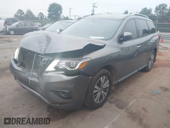 2019 Nissan Pathfinder SV with VIN 5N1DR2MN5KC633714, listed as a IAAI auction lot 42693523 with 123,674 mi miles and . Bid and sale history available at DreamBid. Image 2.