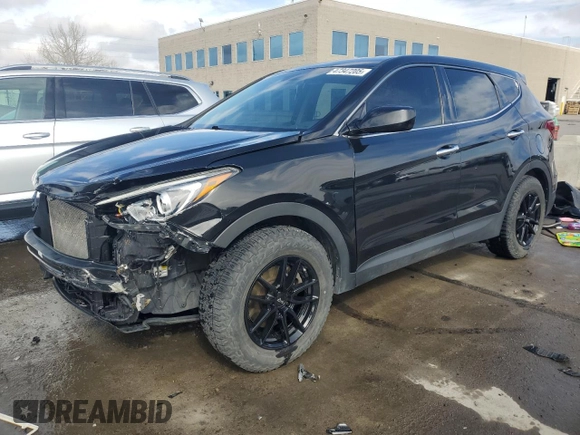 2017 Hyundai Santa Fe 2.4L with VIN 5NMZTDLB9HH027034, listed as a Copart auction lot 47347205 with 98,242 mi miles and Salvage title. Bid and sale history available at DreamBid. Image 1.