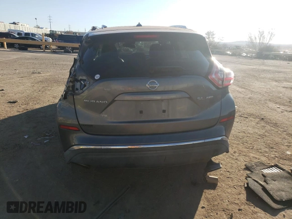 2015 Nissan Murano SL with VIN 5N1AZ2MH3FN214011, listed as a Copart auction lot 81746574 with Not Provided miles and Salvage Title. Bid and sale history available at DreamBid. Image 6.