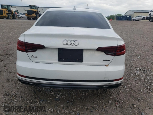 2019 Audi A4 Premium with VIN WAUDNAF42KA037712, listed as a Copart auction lot 54395215 with 65,475 mi miles and Clean Title. Bid and sale history available at DreamBid. Image 6.