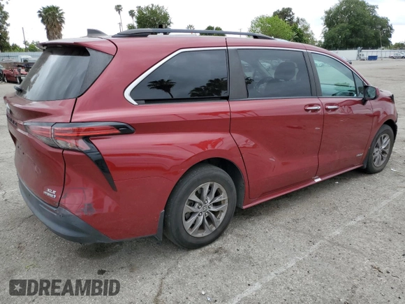 2021 Toyota Sienna XLE с VIN 5TDJRKEC3MS008587, выставлен на аукционе Copart как лот 53469445 с пробегом 139 965 миль миль и Списание • Salvage title. История ставок и продаж доступна на DreamBid. Изображение 3.