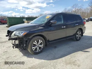2018 Nissan Pathfinder S z VIN 5N1DR2MNXJC678002, wystawiony jako Copart lot #50075285 z przebiegiem 119 139 mil mil oraz Szkoda całkowita • Salvage title. Historia ofert i sprzedaży dostępna na DreamBid. Obrazek 1.