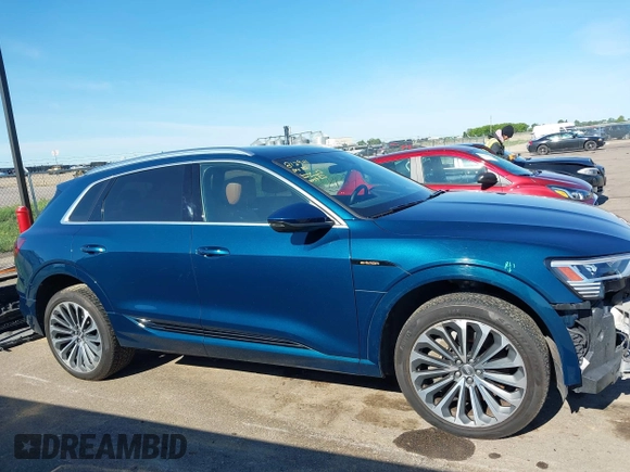 2019 Audi e-tron Prestige with VIN WA1VABGE0KB009718, listed as a IAAI auction lot 42336983 with 54,871 mi miles and . Bid and sale history available at DreamBid. Image 14.