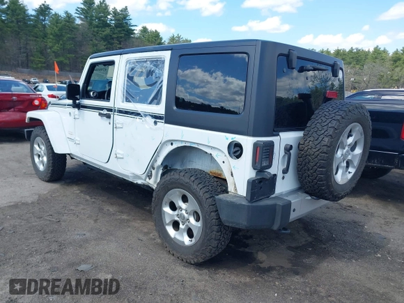 2015 Jeep Wrangler Unlimited Sahara with VIN 1C4HJWEG6FL556460, listed as a IAAI auction lot 42066648 with 54,747 mi miles. Bid and sale history available at carsss.com. Image 3.