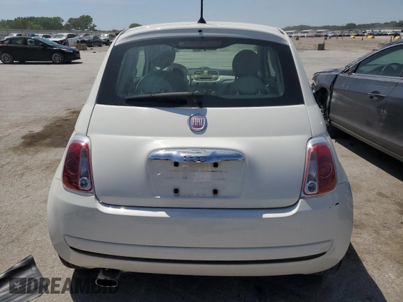 2015 FIAT 500 Pop with VIN 3C3CFFAR1FT501474, listed as a Copart auction lot 56697355 with 123,015 mi miles and Salvage title. Bid and sale history available at DreamBid. Image 6.