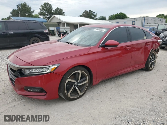 2020 Honda Accord Sport with VIN 1HGCV2F3XLA025614, listed as a Copart auction lot 55842835 with 98,117 mi miles and Salvage title. Bid and sale history available at DreamBid. Image 1.