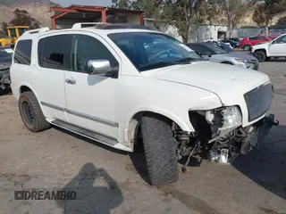 2005 Infiniti QX56 with VIN 5N3AA08C05N807342, listed as a IAAI auction lot 41421659 with 158,630 mi miles. Bid and sale history available at carsss.com. Image 1.