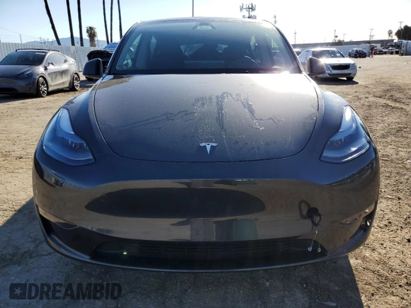 2024 Tesla Model Y with VIN 7SAYGDED3RF151031, listed as a Copart auction lot 49494165 with 7,503 mi miles and Salvage Title. Bid and sale history available at DreamBid. Image 5.