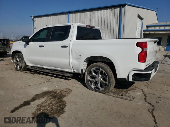 2020 Chevrolet Silverado 1500 Custom with VIN 1GCPWBEH1LZ179009, listed as a Copart auction lot 46751705 with 77,057 mi miles and Salvage Title. Bid and sale history available at carsss.com. Image 2.