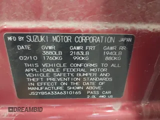 2010 Suzuki SX4 z VIN JS2YB5A33A6310165, wystawiony jako IAAI lot #42249231 z przebiegiem 93 750 mil mil oraz . Historia ofert i sprzedaży dostępna na DreamBid. Obrazek 9.