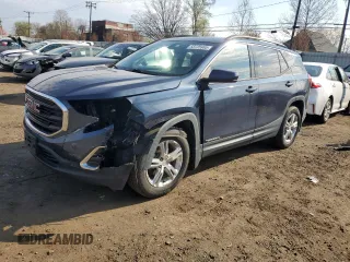 2018 GMC Terrain SLE with VIN 3GKALTEV3JL384706, listed as a Copart auction lot 53725985 with 66,857 mi miles and Salvage Title. Bid and sale history available at carsss.com. Image 1.