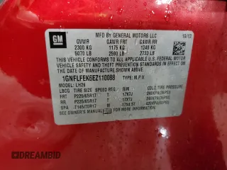 2014 Chevrolet Equinox LT with VIN 1GNFLFEK6EZ110088, listed as a Copart auction lot 52884965 with 154,193 mi miles and Salvage Title. Bid and sale history available at DreamBid. Image 15.
