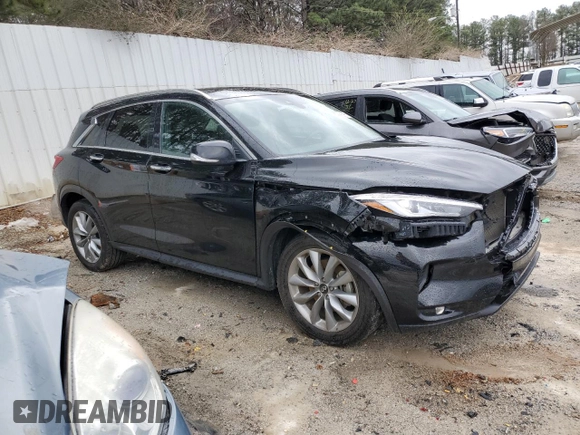 2021 Infiniti QX50 LUXE with VIN 3PCAJ5BA8MF118907, listed as a Copart auction lot 36993633 with 40,465 mi miles. Bid and sale history available at carsss.com. Image 4.