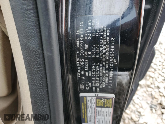 2014 Kia Sedona LX with VIN KNDMG4C75E6548528, listed as a Copart auction lot 49537025 with 187,879 mi miles and Clean Title. Bid and sale history available at carsss.com. Image 12.