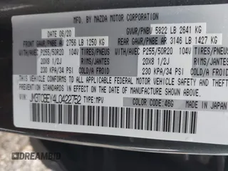2020 Mazda CX-9 Signature with VIN JM3TCBEY4L0422752, listed as a IAAI auction lot 41207874 with 32,528 mi miles and . Bid and sale history available at carsss.com. Image 9.