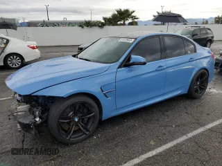 2015 BMW M3 with VIN WBS3C9C54FP805394, listed as a Copart auction lot 81572603 with 106,288 mi miles. Bid and sale history available at carsss.com. Image 1.