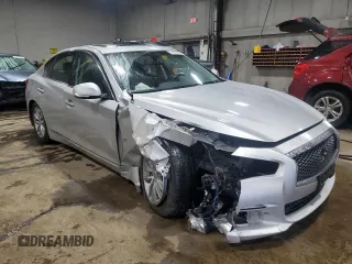 2015 Infiniti Q50 with VIN JN1BV7AR8FM400621, listed as a Copart auction lot 51675905 with 118,067 mi miles and Salvage title. Bid and sale history available at DreamBid. Image 4.