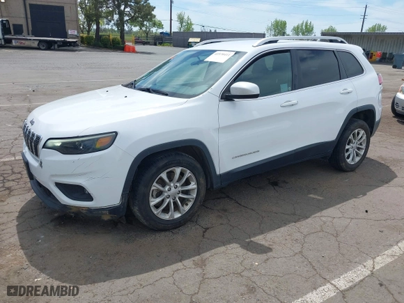 2019 Jeep Cherokee Latitude with VIN 1C4PJLCB1KD438757, listed as a IAAI auction lot 41970411 with 75,252 mi miles. Bid and sale history available at carsss.com. Image 18.