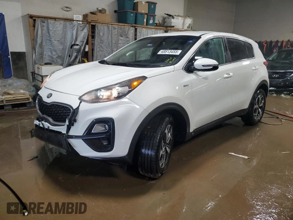 2020 Kia Sportage LX with VIN KNDPMCAC6L7806031, listed as a Copart auction lot 48813455 with 48,230 mi miles and Salvage Title. Bid and sale history available at carsss.com. Image 1.