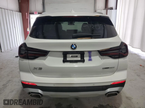 2022 BMW X3 sDrive30i with VIN 5UX43DP04N9M61791, listed as a Copart auction lot 46064925 with 20,331 mi miles and Clean Title. Bid and sale history available at DreamBid. Image 6.