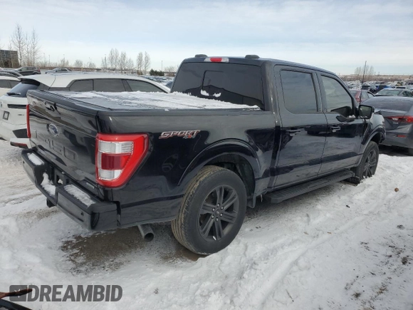 2021 Ford F-150 XL with VIN 1FTEW1EP9MFB72711, listed as a Copart auction lot 41860105 with 98,505 mi miles and Clean Title. Bid and sale history available at carsss.com. Image 3.