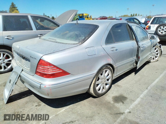 2004 Mercedes-Benz S-Class with VIN WDBNG75J64A432425, listed as a Copart auction lot 69117804 with 0 mi miles and Salvage Title. Bid and sale history available at carsss.com. Image 3.