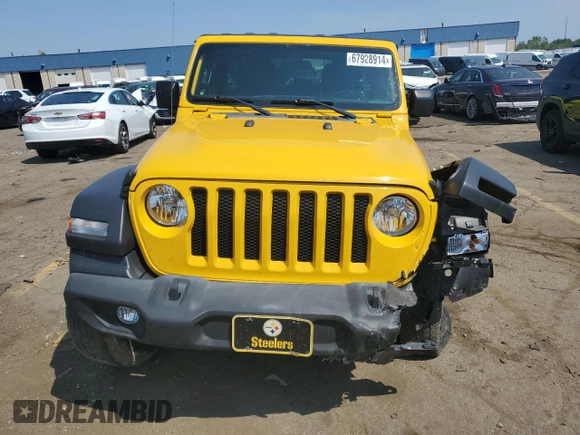 2020 Jeep Wrangler Unlimited Willys z VIN 1C4HJXDG1LW265611, wystawiony jako Copart lot #67928914 z przebiegiem 73 516 mil mil oraz Szkoda całkowita • Salvage title. Historia ofert i sprzedaży dostępna na DreamBid. Obrazek 5.