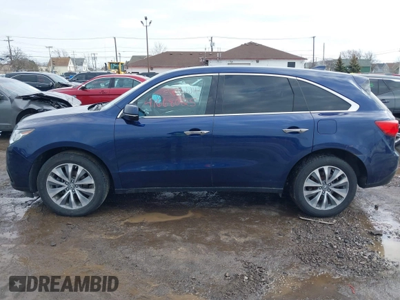2015 Acura MDX Tech Pkg with VIN 5FRYD4H47FB002889, listed as a IAAI auction lot 41668025 with 96,781 mi miles. Bid and sale history available at carsss.com. Image 14.