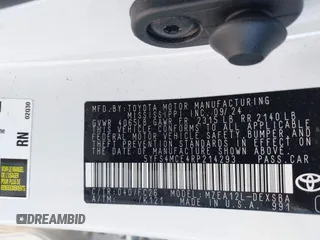 2024 Toyota Corolla SE with VIN 5YFS4MCE4RP214293, listed as a IAAI auction lot 41841550 with 4,695 mi miles and . Bid and sale history available at DreamBid. Image 9.