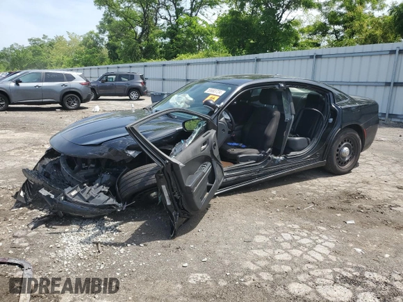 2018 Dodge Charger Police with VIN 2C3CDXKT3JH266258, listed as a Copart auction lot 55683724 with Not Provided miles and Salvage Title. Bid and sale history available at carsss.com. Image 1.