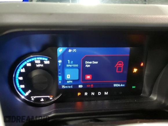 2023 Ford Bronco with VIN 1FMDE5AH7PLB26901, listed as a Copart auction lot 43171395 with 9,934 mi miles and Salvage title. Bid and sale history available at DreamBid. Image 9.