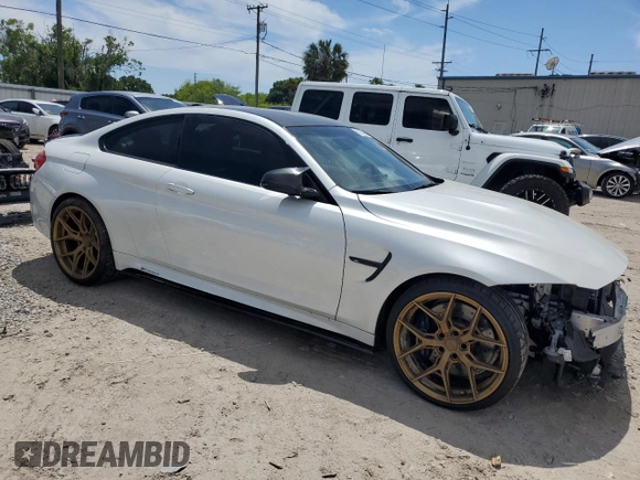 2017 BMW M4 with VIN WBS3R9C33HA014020, listed as a Copart auction lot 51743804 with 0 mi miles. Bid and sale history available at carsss.com. Image 4.