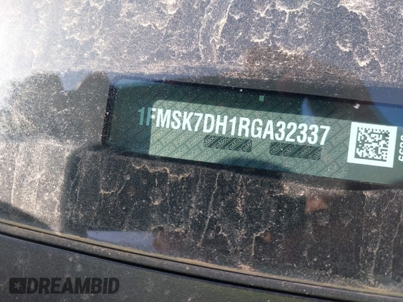 2024 Ford Explorer XLT z VIN 1FMSK7DH1RGA32337, wystawiony jako IAAI lot #41887000 z przebiegiem 16 071 mil mil oraz . Historia ofert i sprzedaży dostępna na DreamBid. Obrazek 9.