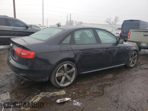 2014 Audi A4 Premium Plus with VIN WAUFFAFL2EN034769, listed as a Copart auction lot 46026165 with 127,228 mi miles and Clean Title. Bid and sale history available at carsss.com. Image 3.
