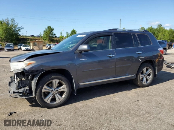 2012 Toyota Highlander Limited with VIN 5TDDK3EH5CS144463, listed as a Copart auction lot 59112575 with 144,513 mi miles and Salvage title. Bid and sale history available at DreamBid. Image 1.