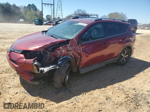 2018 Toyota RAV4 XLE with VIN 2T3WFREV6JW434177, listed as a Copart auction lot 50184895 with 160,942 mi miles and Salvage Title. Bid and sale history available at DreamBid. Image 1.