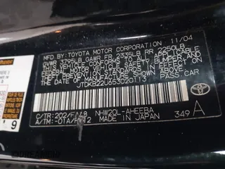 2005 Toyota Prius with VIN JTDKB22U653020113, listed as a IAAI auction lot 41839712 with 195,285 mi miles. Bid and sale history available at carsss.com. Image 9.