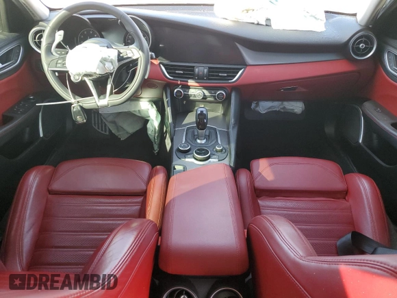 2019 Alfa Romeo Giulia Ti Sport with VIN ZARFAMBN8K7605679, listed as a Copart auction lot 80492424 with 27,295 mi miles and Salvage Title. Bid and sale history available at carsss.com. Image 8.