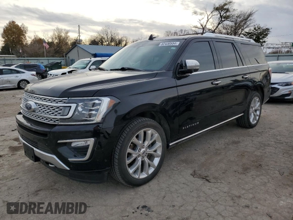 2019 Ford Expedition Max Platinum z VIN 1FMJK1MTXKEA57820, wystawiony jako Copart lot #82430554 z przebiegiem 74 363 mil mil oraz Szkoda całkowita • Salvage title. Historia ofert i sprzedaży dostępna na DreamBid. Obrazek 1.