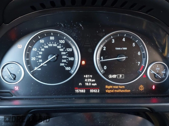2013 BMW 5 Series 528i with VIN WBAXG5C57DDY35944, listed as a IAAI auction lot 41666595 with 157,683 mi miles and . Bid and sale history available at carsss.com. Image 7.