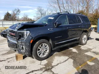 2021 GMC Yukon SLT with VIN 1GKS2BKD3MR282669, listed as a Copart auction lot 47634735 with 58,601 mi miles and Salvage Title. Bid and sale history available at carsss.com. Image 1.
